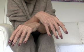 Lady Victoria Valente - Cashmere Knit Outfit, Beautiful Hands, Cocoa Fingernails, Close-ups, JOI