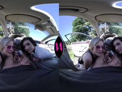 Ria Sunn, Emily Pink - Blow Job In The Car With Hitchhikers