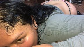 no te vengas dentro de mi culo por favo!! me quede a solas con la novia de mi amigo