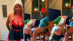 4k carlie vixen sexy green elf milf toys pierced pussy then sucks bbc elf for first facial