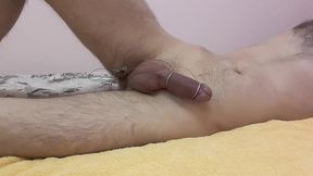 amazing orgasm. pulsation my cock from e-stim