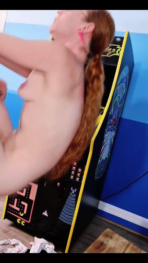 Barely Legal Nerdy Gamer Girl Fucked in the Arcade