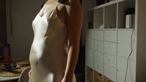 From Flat to Full in a Silky Dress