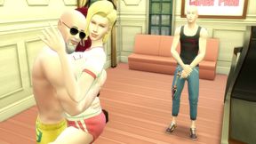 Perverted Master Roshi Trains Android 18 for Anal Sex in Front of Cuckold Husband