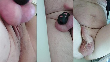 Geile Befreiung vom Penis aus dem Käfig