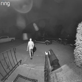 Solo Dildo Play in Front Yard - Exposed for All to See