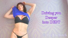 Driving you Deeper Into Debt with JessicaGBanks so hot in blue lingerie & thong making u sink further into ruin w financial domination, spoiled findom