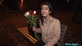 Cute latina Aaeysha celebrates Valentine's Day with stranger in hotel