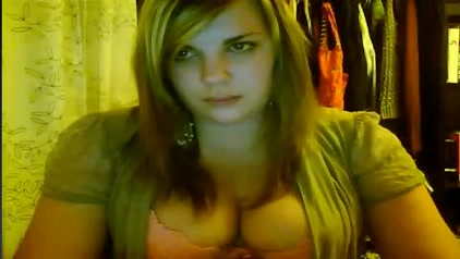 Nice webcam show with my coed boasting of her boobs