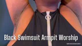 Black Swimsuit Armpit Worship - Royal Ro