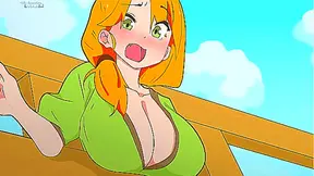 Alex got stuck in the fence, but Steve couldn't get past! Minecraft,Hentai,Cartoon,Parody !