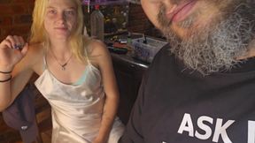 step sis wanted a heart tattoo next to her nipple  no panties