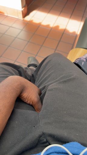 In The Break Room At My Job Hoping My Coworkers Don't Catch Me Showing My Bulge