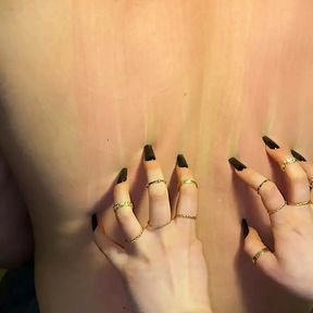 Long Black Nails Scratching Slaves Back I MyNastyFantasy