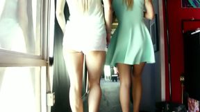 Spanked in Pantyhose - Lezdom Games on the Black Table