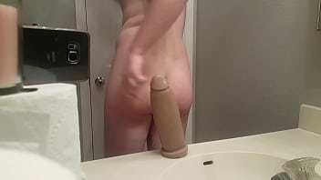 22 year old ass destroyed by huge Boss Hogg dildo from Mr. Hankey&#039_s Toys