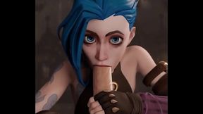 The best 3D Hentai compilation! League of Legends: Jinx, Vi, Seraphine, etc... giving a blowjob and more!