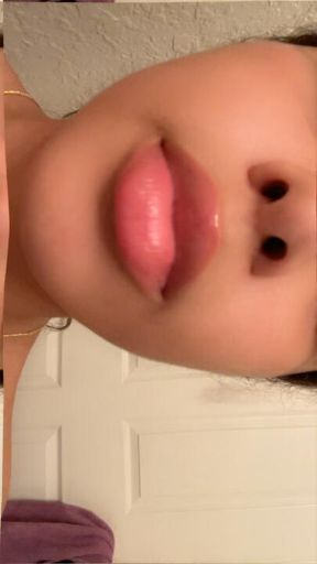 Up close lip kissing POV💋