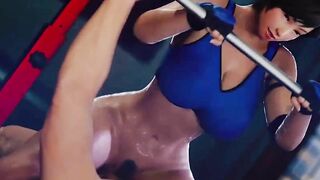 【MMD R-eighteen SEX DANCE】HOT GYM BANGED SWEET HUGE BOOTY ホット臀部 [MMD]