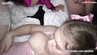 German Amateur Gangbang Orgy with Double Penetration and Cumshot