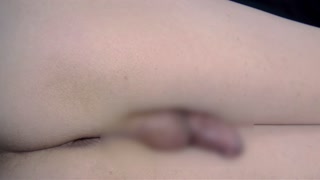 No-hand cum leak semen dripping