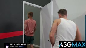 ASGMAX - Hot Jock Works Out at FREE USE GYM &amp; Cums On Twinks Ass