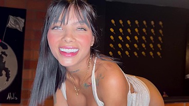 Babe loses strip ping pong and gets dominated