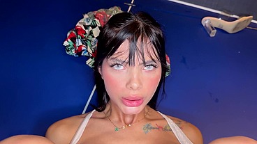 Babe loses strip ping pong and gets dominated