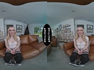 UP CLOSE VR - POV Joyful Haley Spades Gives You A 2 Handed Handjob Before Offering You Her Wet