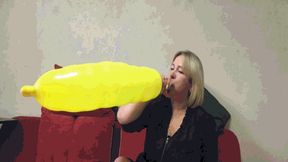 Bright orbs similar to a penis explode from Sophia's strong breath MOV