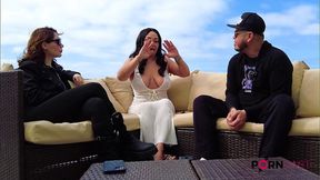 Latina SEASONED BEAUTY Evita Love strips and chats by pool