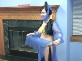 Busty babe Angelica fucks her big dildo