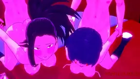 Ochaco Momo Heat Up as Besties Turn Lovers in Wild My Hero Orgy