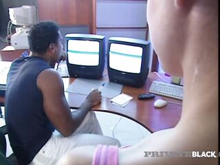 Intimate Ebony - Retro Screw Pleasure With Blond DPd By BBC & Bro!