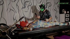 Playing Puppies on the Rack Bondage Cock Teasing Photoshoot