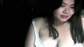 Fat Asian webcam whore was chatting with my buddy flashing her boobs