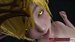 Marika in Black Dress - Rule34 3D Animation with Huge Tits, Desk Cunnilingus, and Intense Fingering