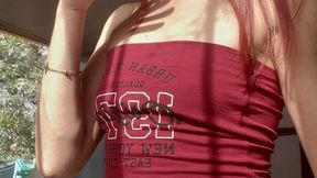 Redhead with Green Eyes Smoking Slowly – Natural Light Seduction