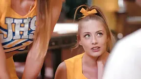 Cheerleaders seduce their pissed coach and fuck his ass in wild payback