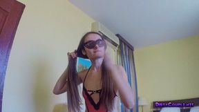Ponytails harlot gets coated in cum, fucks, and sucks