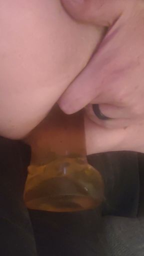 Thick dildo in the ass