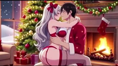 Christmas Party Friend Turns Into Anime Orgy With Big Tits Milf