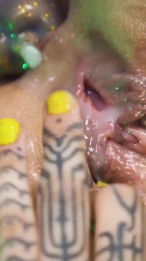 Must-share moment from "Punk girl takes a rough anal creampie, brought to you by tattooed sluts"