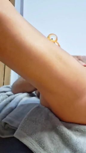 Thrilling moment from &quot;Moaning Loudly While I Pound My Tight Ass with a Dildo and Stroke My Big Cock to an Explosive Cumshot&quot;