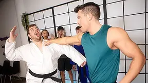 Steamy Sparring: Finn Harding Dominates Presley Scott in Hot Karate Session – 18+