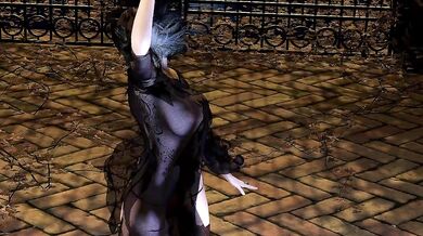 She got caught vam dancing in black stockings on public streets