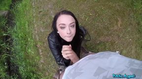 Public Porn - sexy British girl has risky outdoor creampie sex