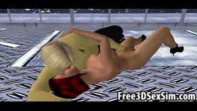 Two 3D cartoon star trek hotties getitng fucked