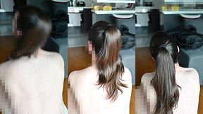 anal riding with ponytail