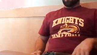 Bearded Bro Public Jerk Off in A Coffee Shop